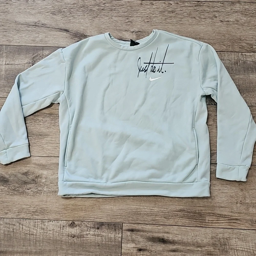 Nike Sky Blue Crewneck with Signature Logo